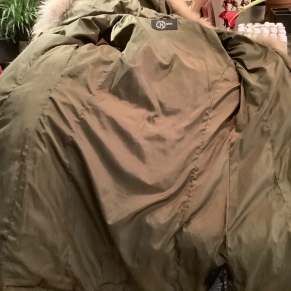 RELISH Women parka JACKET COAT S/XS REAL FINN RACOON,REAL LEATHER  TRIM - Picture 10 of 15